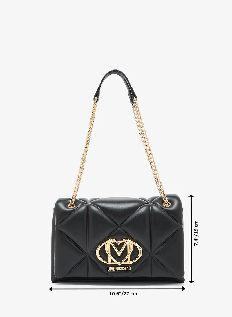 Love Moschino  Embossed Q PU Crossbody Bag for Women | Best Price UAE
